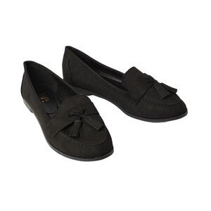 Dorothy Perkins Womens/Ladies Lennie Tassel Wide Loafers / Natural Black